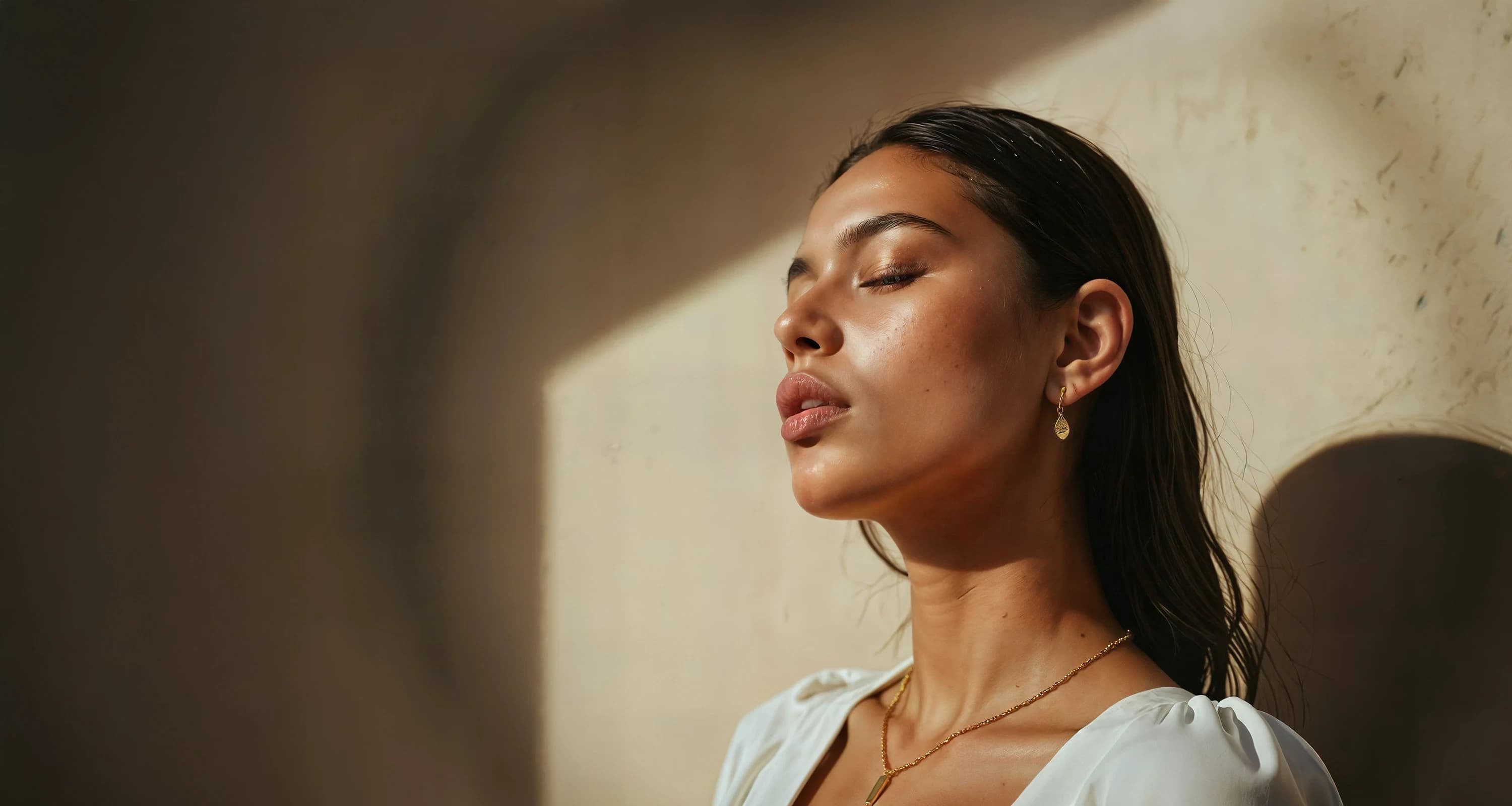 Warm morning light across a wall